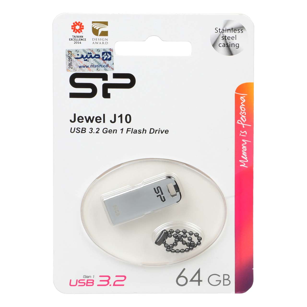 Silicon Power JEWEL J10 USB3.2 Flash Memory-64GB