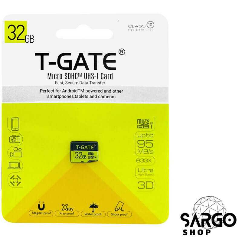 رم میکرو 32 گیگ T-GATE مدل U1 95MB/s 633X T-GATE C10 95MB/s 32GB