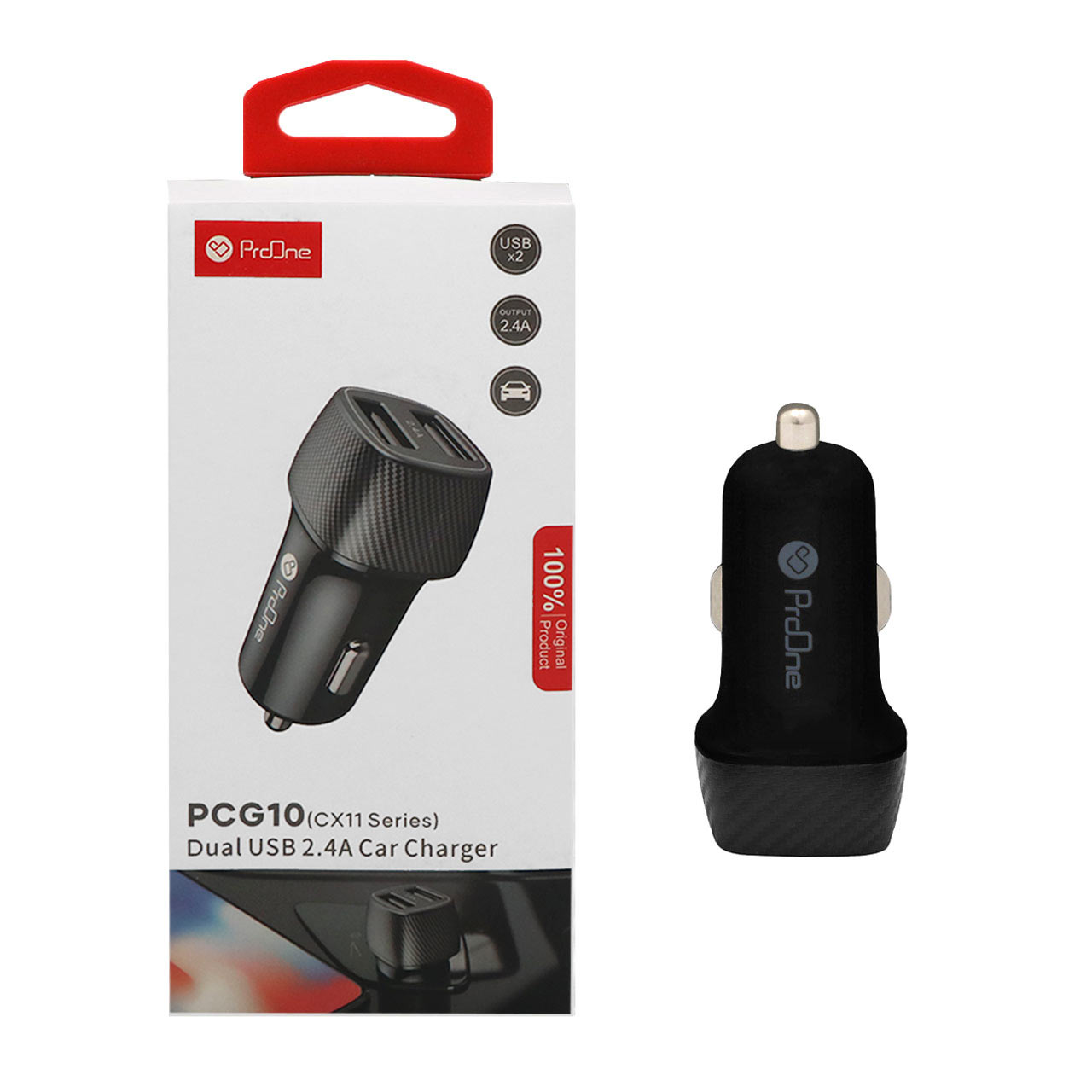 شارژر فندکی دو پورت ProOne مدل-مشکی