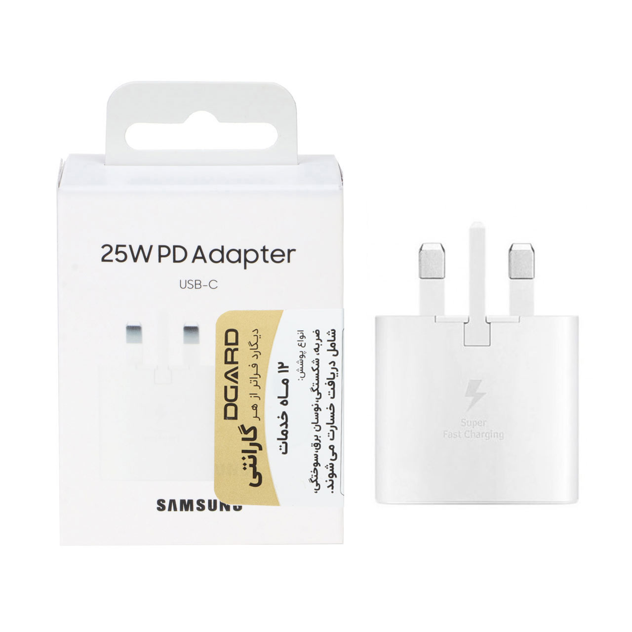شارژر دیواری سه پین PD و فست تک پورت Samsung مدل EP-TA800 25W مجهز به فناوری NFC - اصلی - سفید - DST