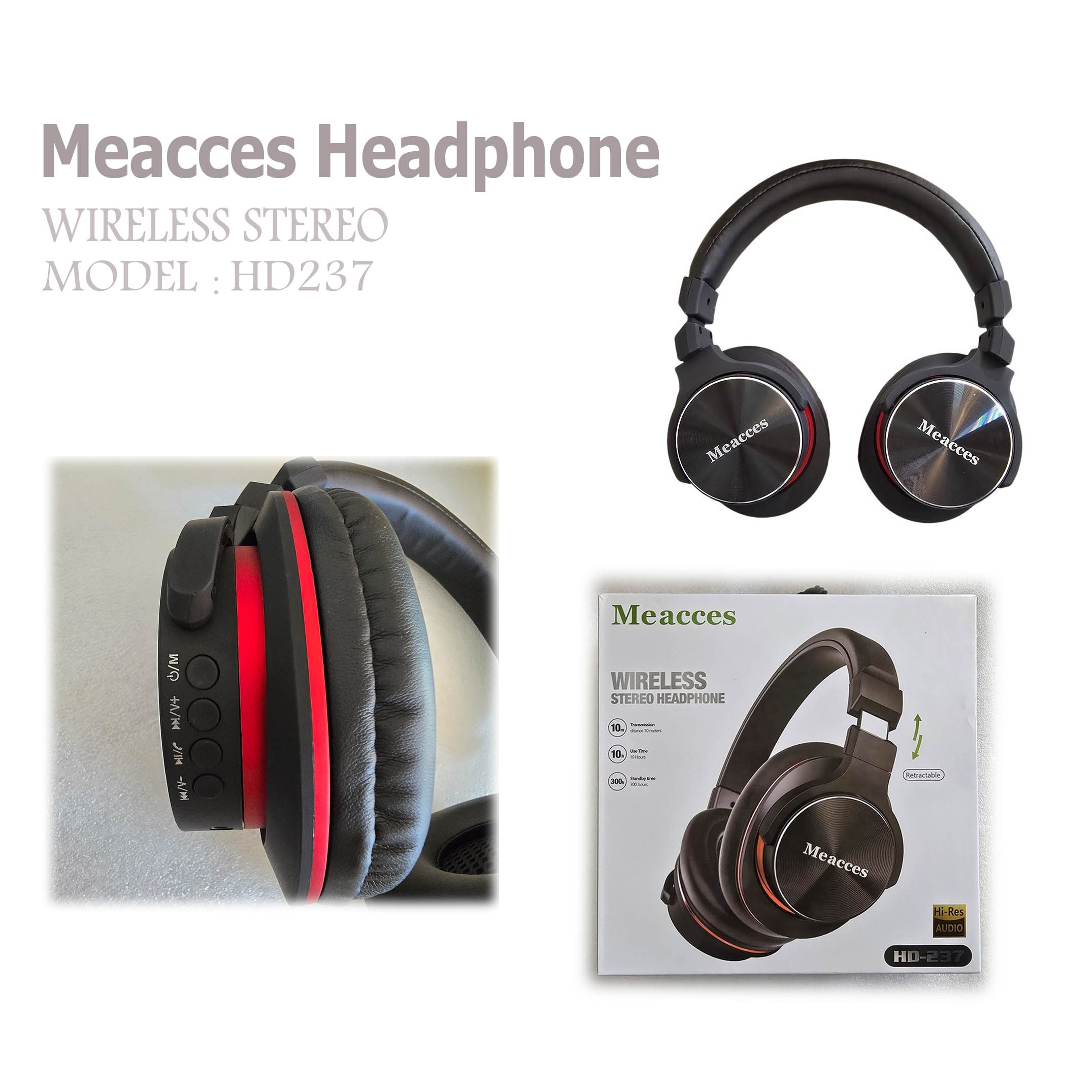 دهدفون بلوتوثی  مدل HD-237 Meacces