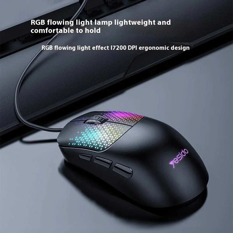 ماوس باسیم گیمینگ Yesido مدل KB32 - مشکی