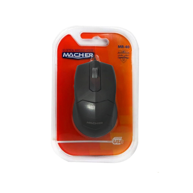 ماوس باسیم Macher مدل MR-40 - مشکی - RYL