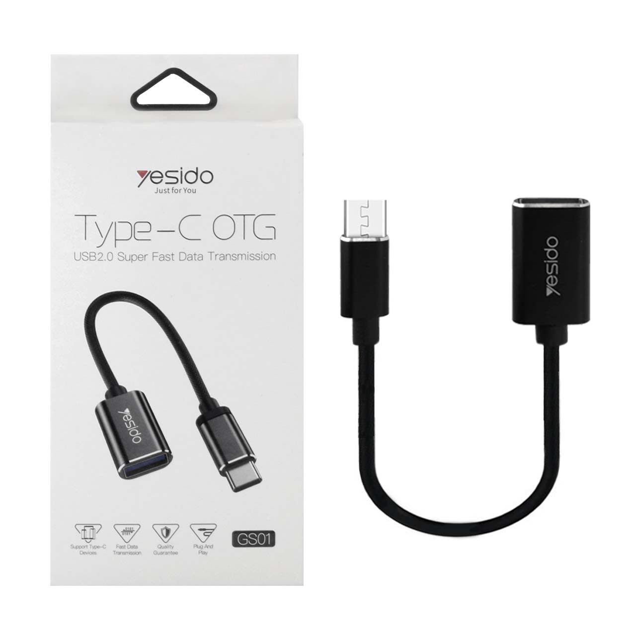 کابل تبدیلyesido OTG Type-C مدل GS01 - مشکی