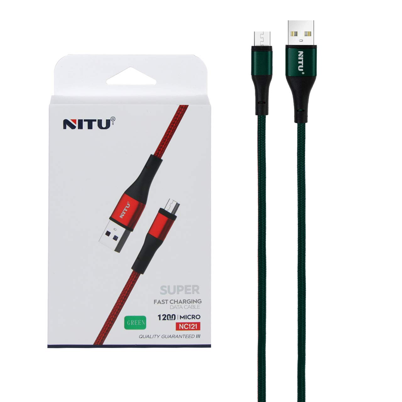 کابل شارژ فست اندروید NITU مدل NC121 - سبز