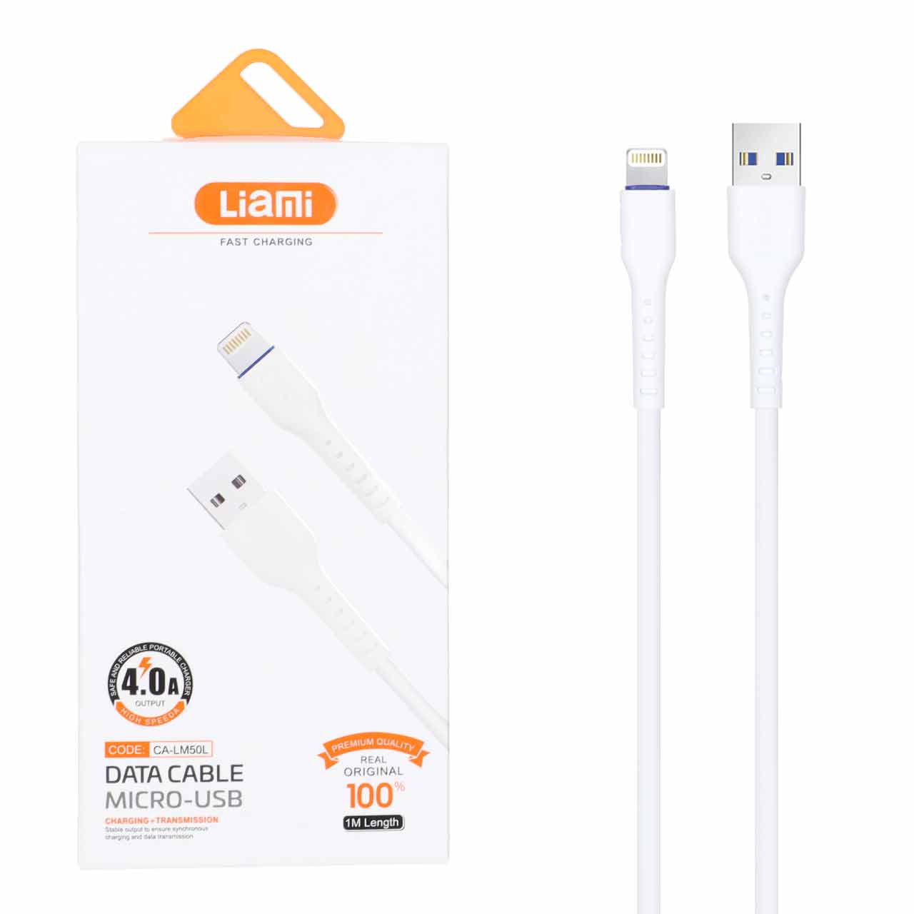 کابل شارژ فست آیفون Liami مدل CA-LM50L - سفید