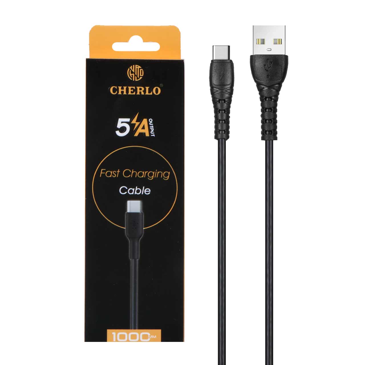 کابل شارژ فست CHERLO Type-C مدل CH-TC10 - مشکی