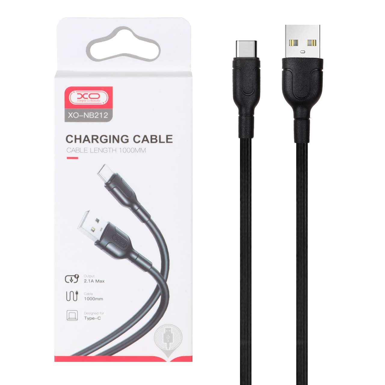 کابل شارژ XO Type-C مدل XO-NB212 - مشکی