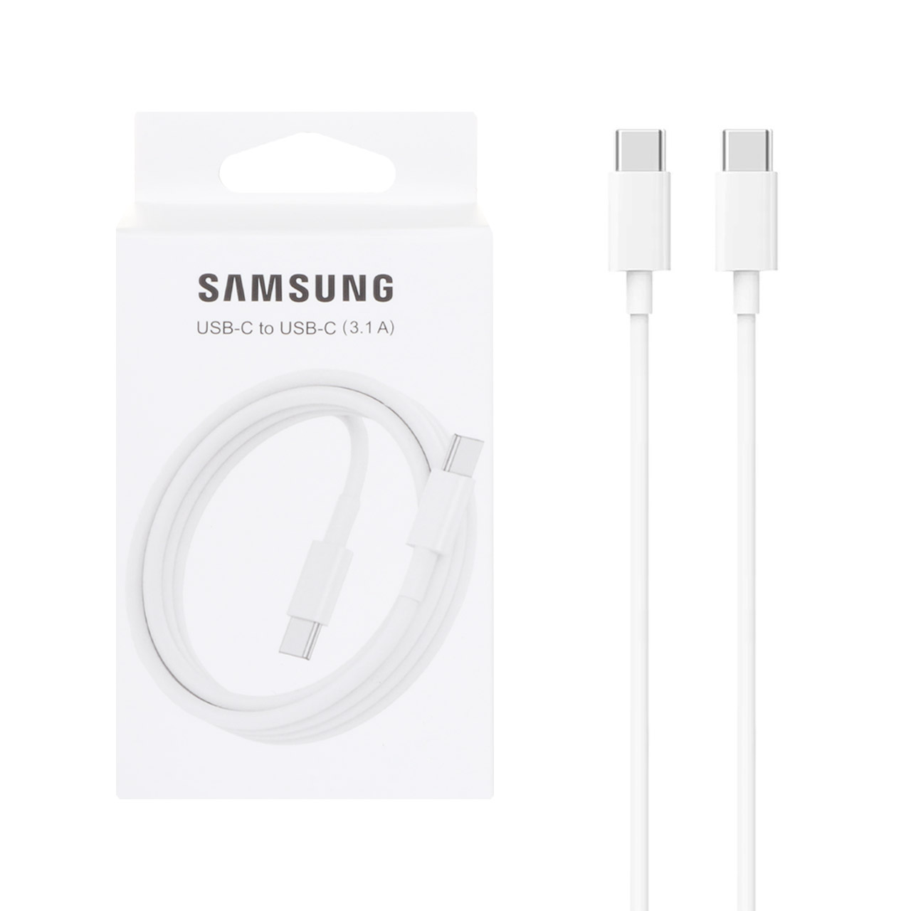 کابل شارژ Samsung Type-C to Type-C 3.1A - سفید (کپی)