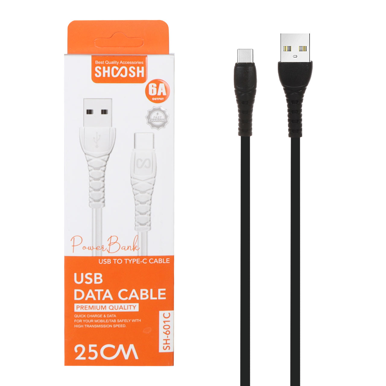 کابل شارژ فست پاوربانک Shoosh Type-C مدل SH601C
