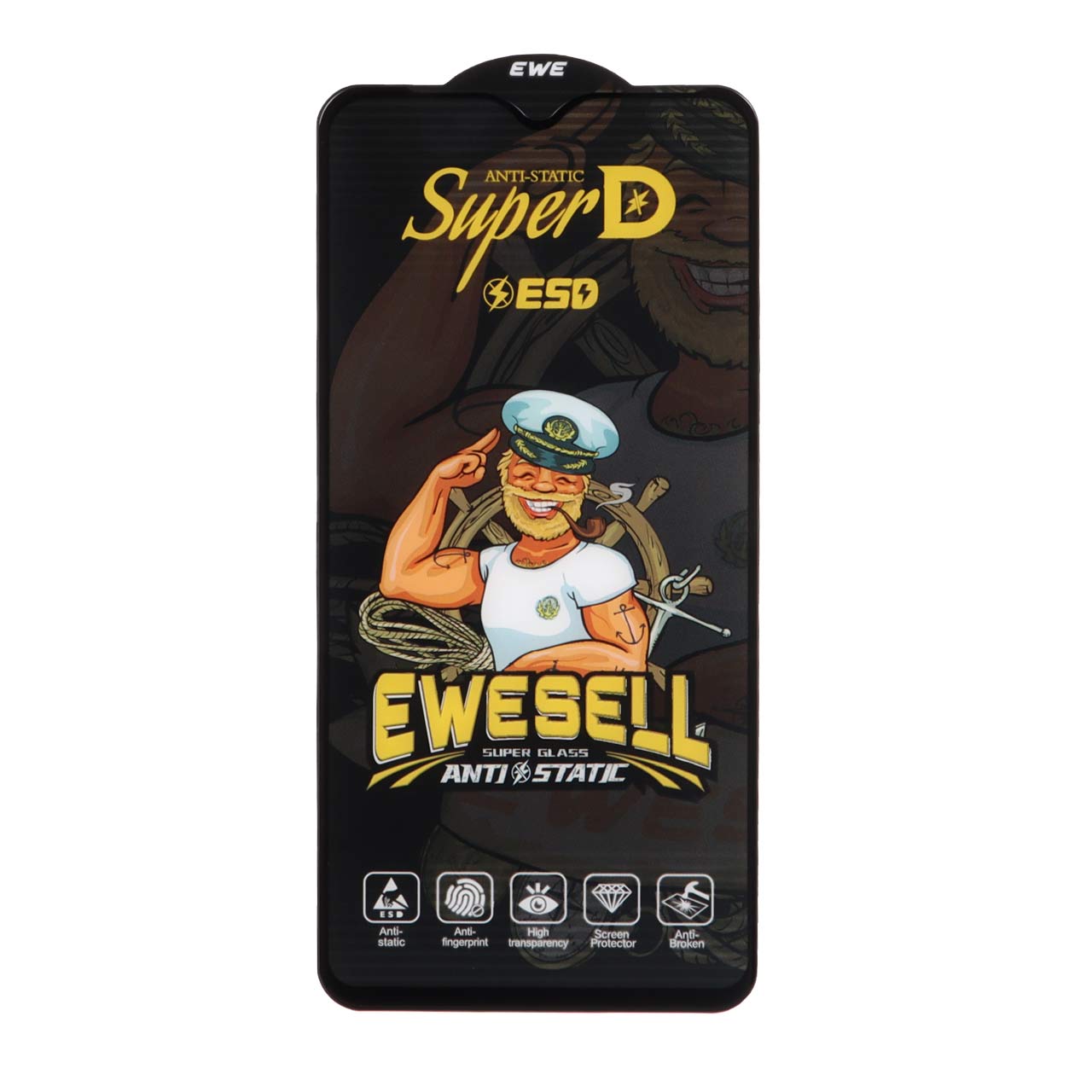محافظ صفحه نمایش شیشه ای Full Cover Super D Esd Ewesell مدل Samsung A10 / A10S / M10 / M20 / M01S