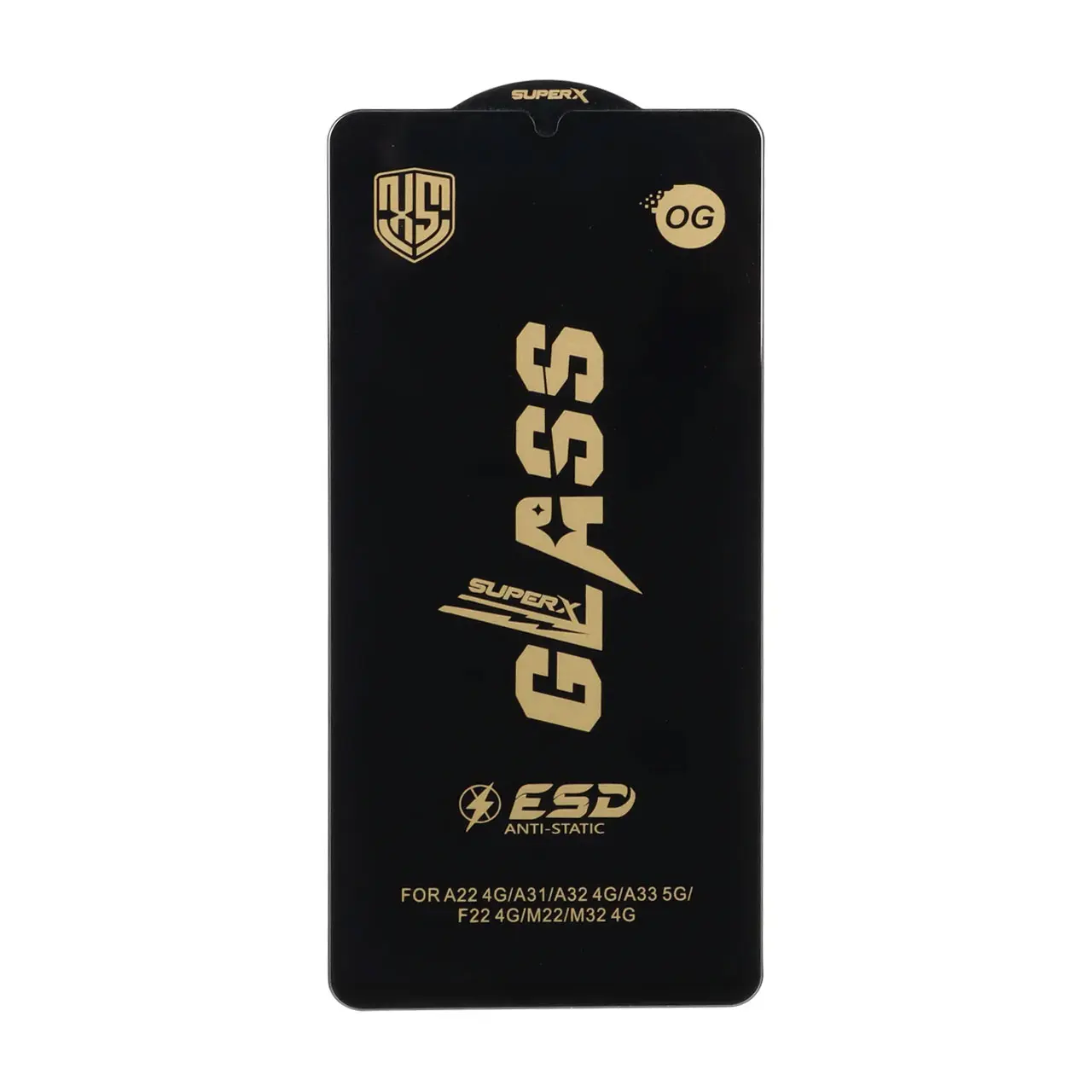 محافظ صفحه نمایش شیشه ای درجه یک Full Cover Super X OG - ESD OVOG مدل  A31 / A32 4G / A33 5G / A22 4G / F22 4G / M22 / M32 4G