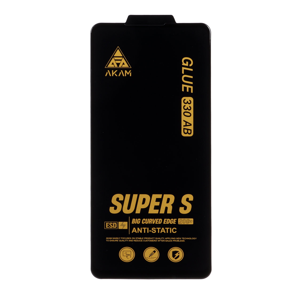 محافظ صفحه نمایش شیشه ای Full Cover Super S AKAM با چسب 330 مدل  Galaxy A21s / F52 / Xiaomi Poco X3 GT / Poco F4 GT / Redmi Note 10 Pro 5G