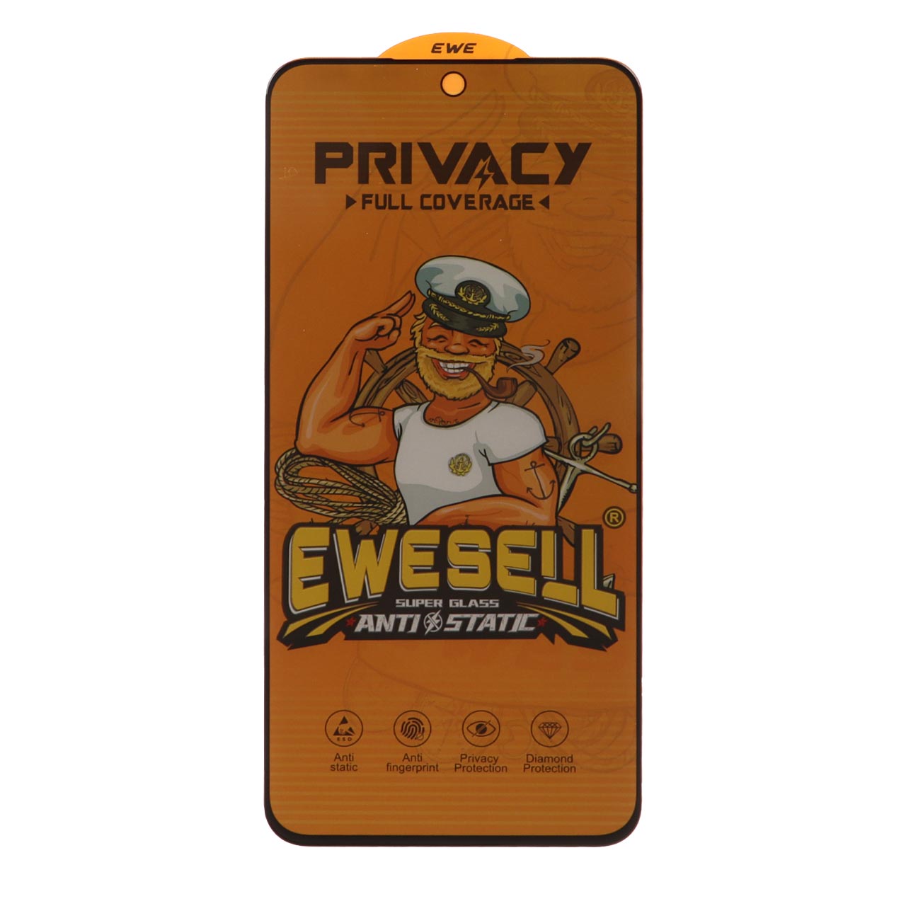 محافظ صفحه نمایش شیشه ای Full Cover Ewesell Anti Static Privacy مدل S25 FE / S24 FE / A57 / A37 / A56 / A36