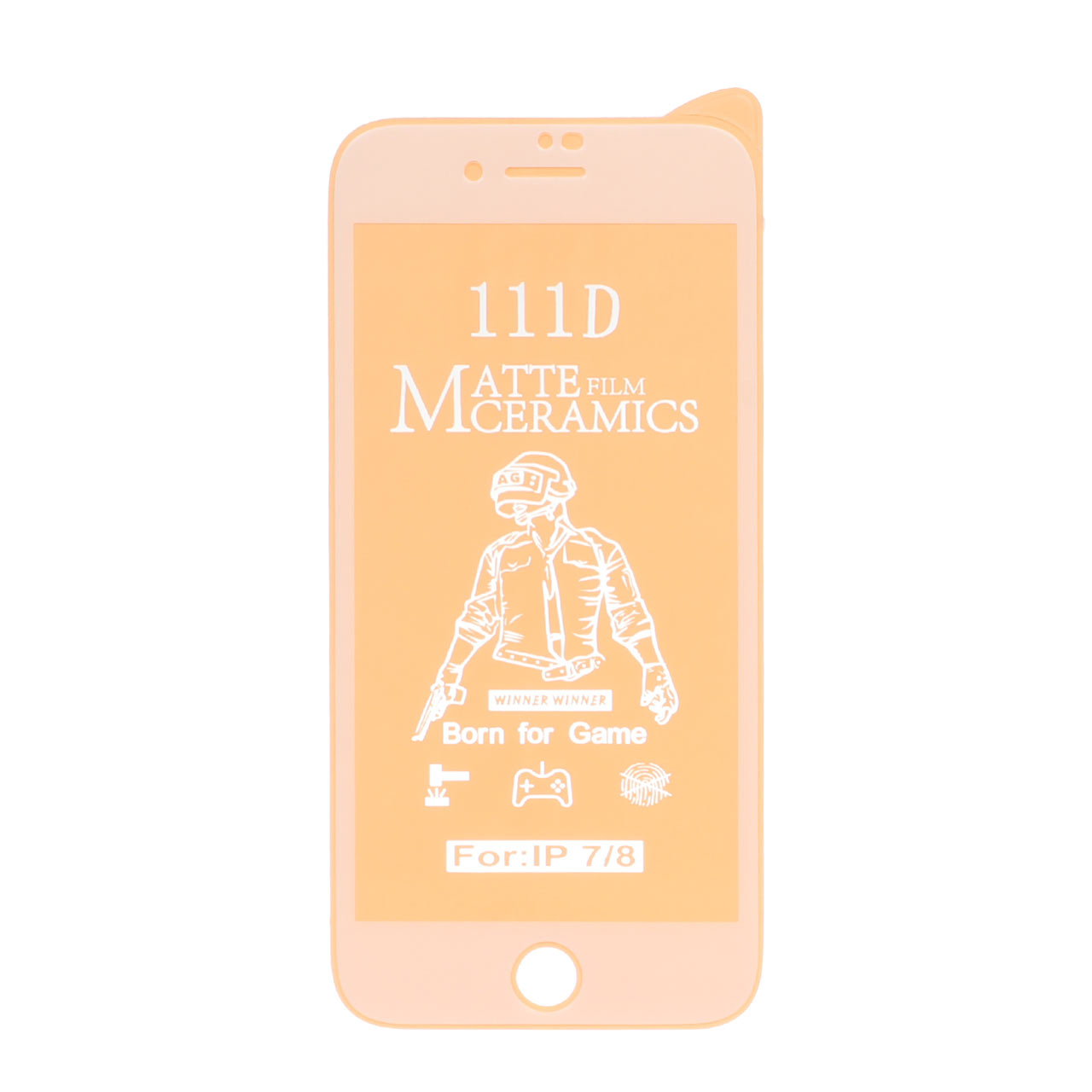 محافظ صفحه نمایش سرامیکی مات iphone 7 / 8 / SE 2020 - Full Cover - سفید