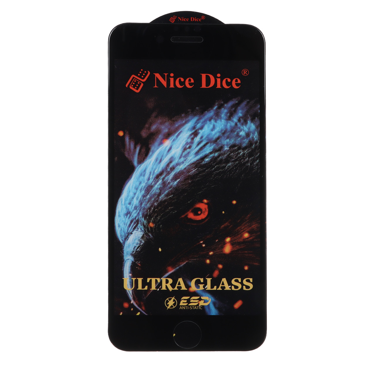 محافظ صفحه نمایش شیشه ای Full Cover Nice Dice Ultra Glass مدل  iPhone 6 / iPhone 7 / iPhone 8 / iPhone SE (2020) / SE (2022)