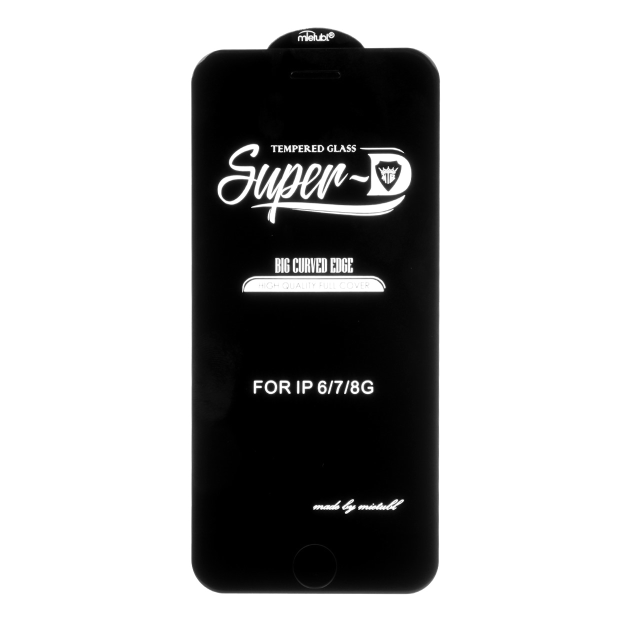 محافظ صفحه نمایش شیشه ای Apple iPhone 6 / iPhone 7 / iPhone 8 / iPhone SE (2020) / SE (2022) - Full Cover Super D Mietubl مشکی