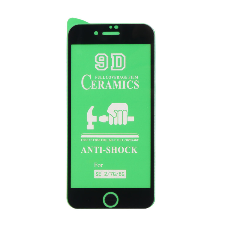 محافظ صفحه نمایش سرامیکی مشکی Iphone 6 / 6S / 7 / 8 / SE 2020 - Full Cover