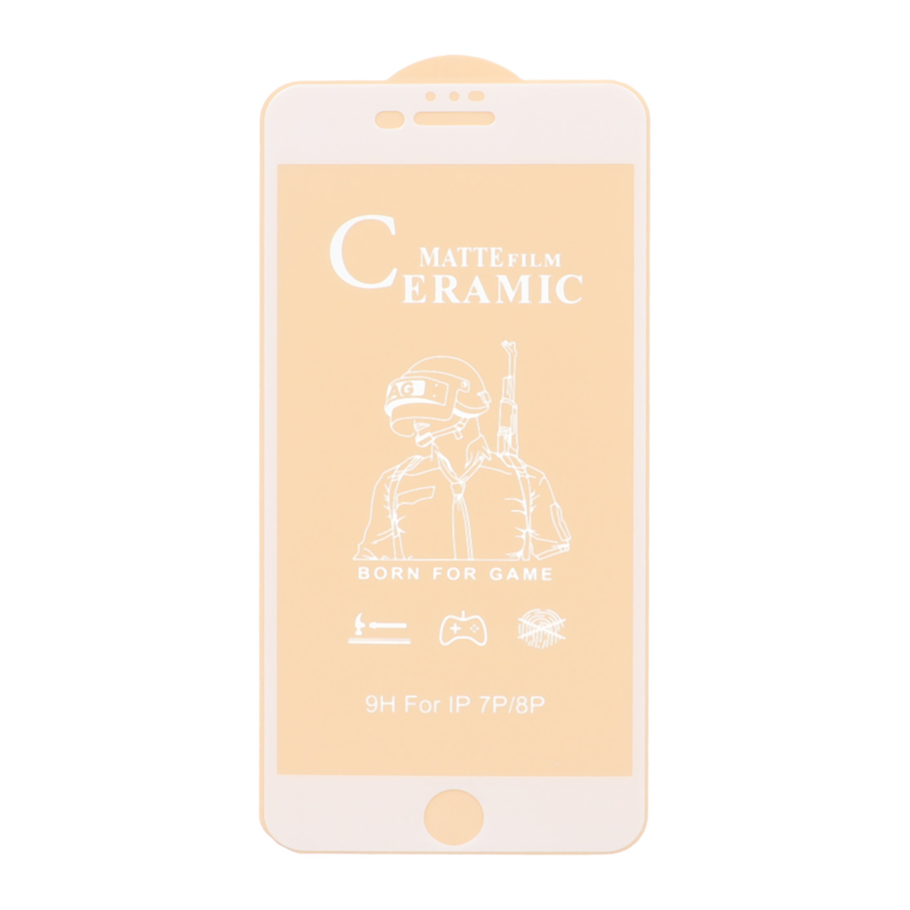 محافظ صفحه نمایش سرامیکی مات iPhone 6 Plus - Full Cover - مشکی