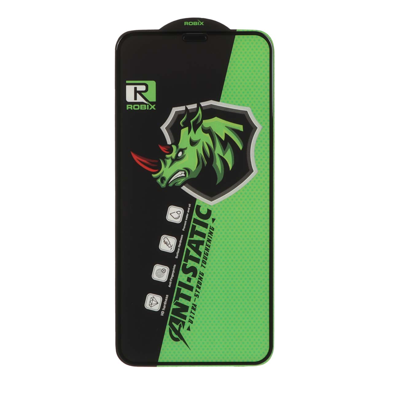 محافظ صفحه نمایش شیشه ای Full Cover Robix Anti Static ESD مدل Apple iPhone 11 Pro / iPhone XS / iPhone X