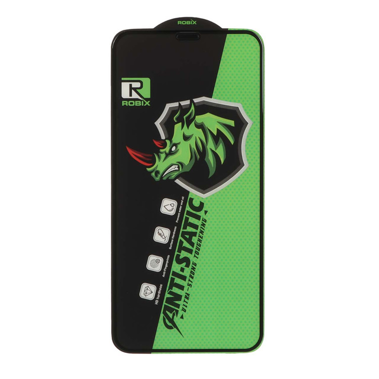 محافظ صفحه نمایش شیشه ای Full Cover Robix Anti Static ESD مدل Apple iPhone 11 Pro / iPhone XS / iPhone X