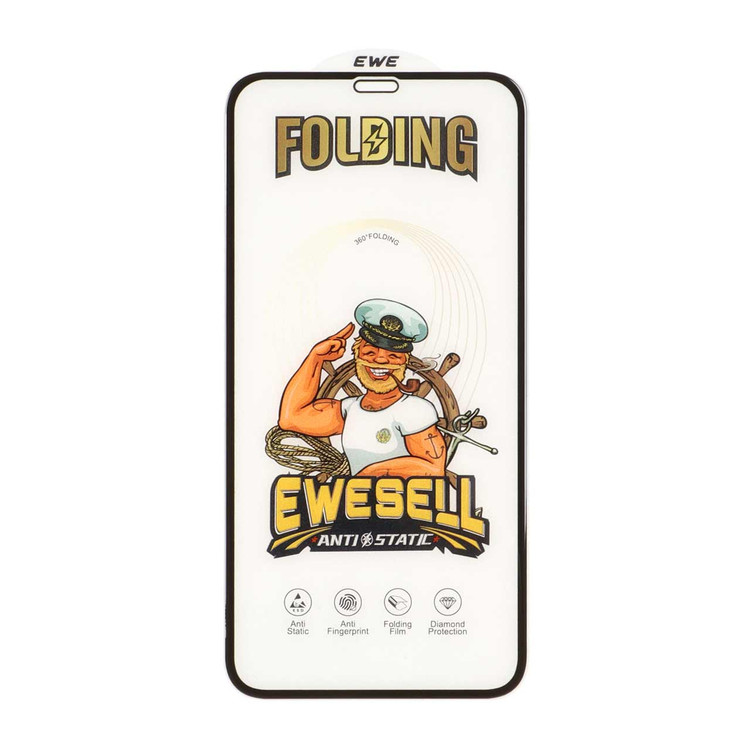 محافظ صفحه نمایش شیشه ای Full Cover Ewesell Anti Static Folding مدل Apple iPhone 11 / iPhone XR