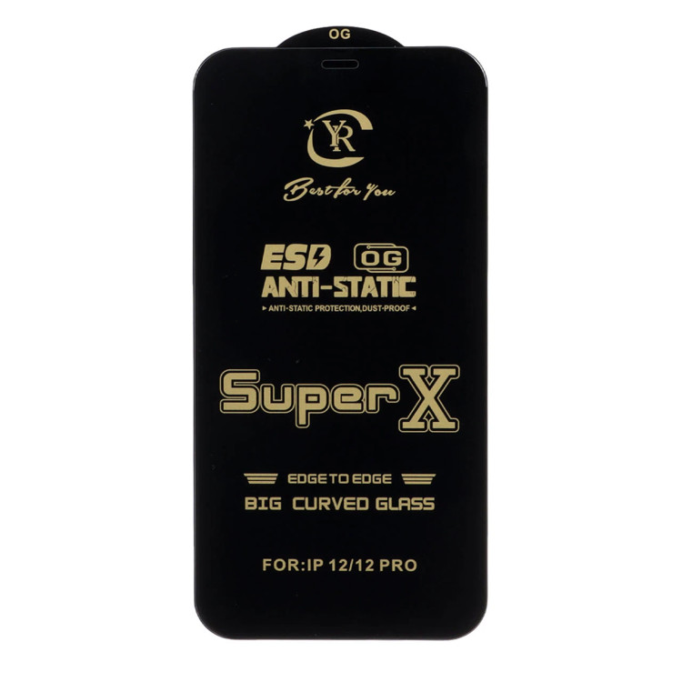 محافظ صفحه نمایش آنتی استاتیک Full Cover Super X مدل Apple iPhone 12 / iPhone 12 Pro