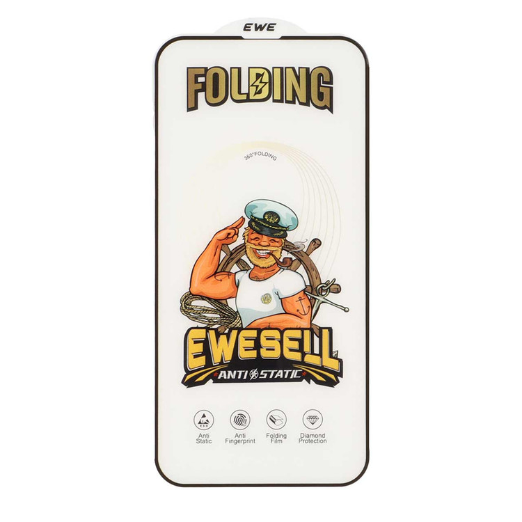 محافظ صفحه نمایش شیشه ای Full Cover Ewesell Anti Static Folding مدل iPhone 13 / iPhone 13 Pro / iPhone 14 / 16e