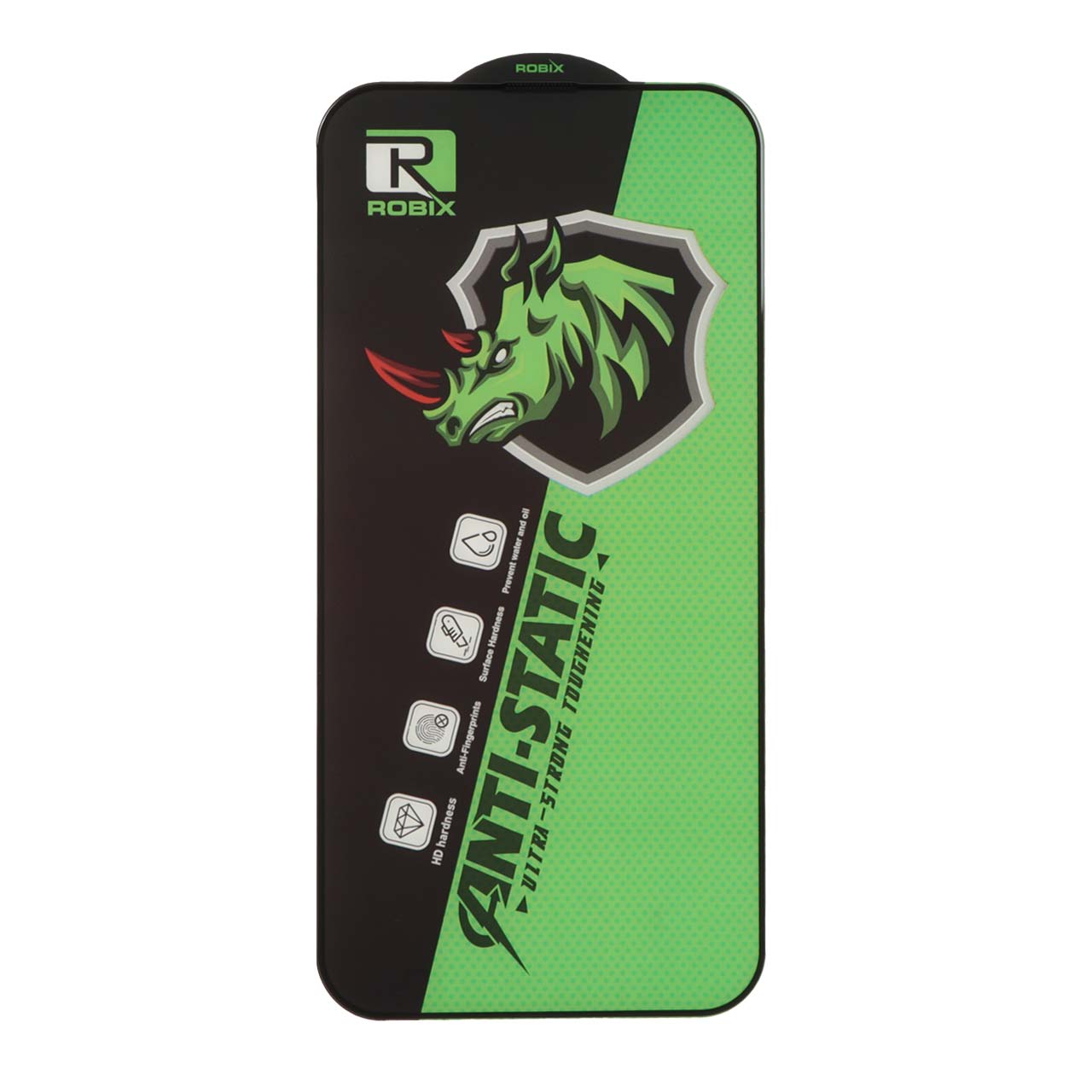 محافظ صفحه نمایش شیشه ای Full Cover Robix Anti Static ESD مدل  iPhone 13 Pro Max / iPhone 14 Plus