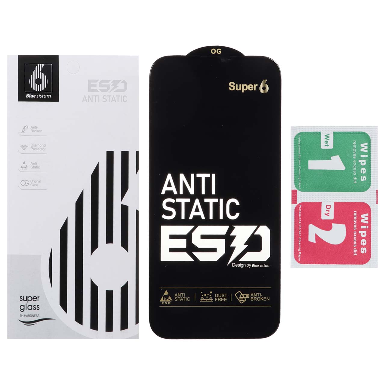 محافظ صفحه نمایش شیشه ای Full Cover ESD Anti Static - Super 6 OG مدل Apple iPhone 16 Pro Max