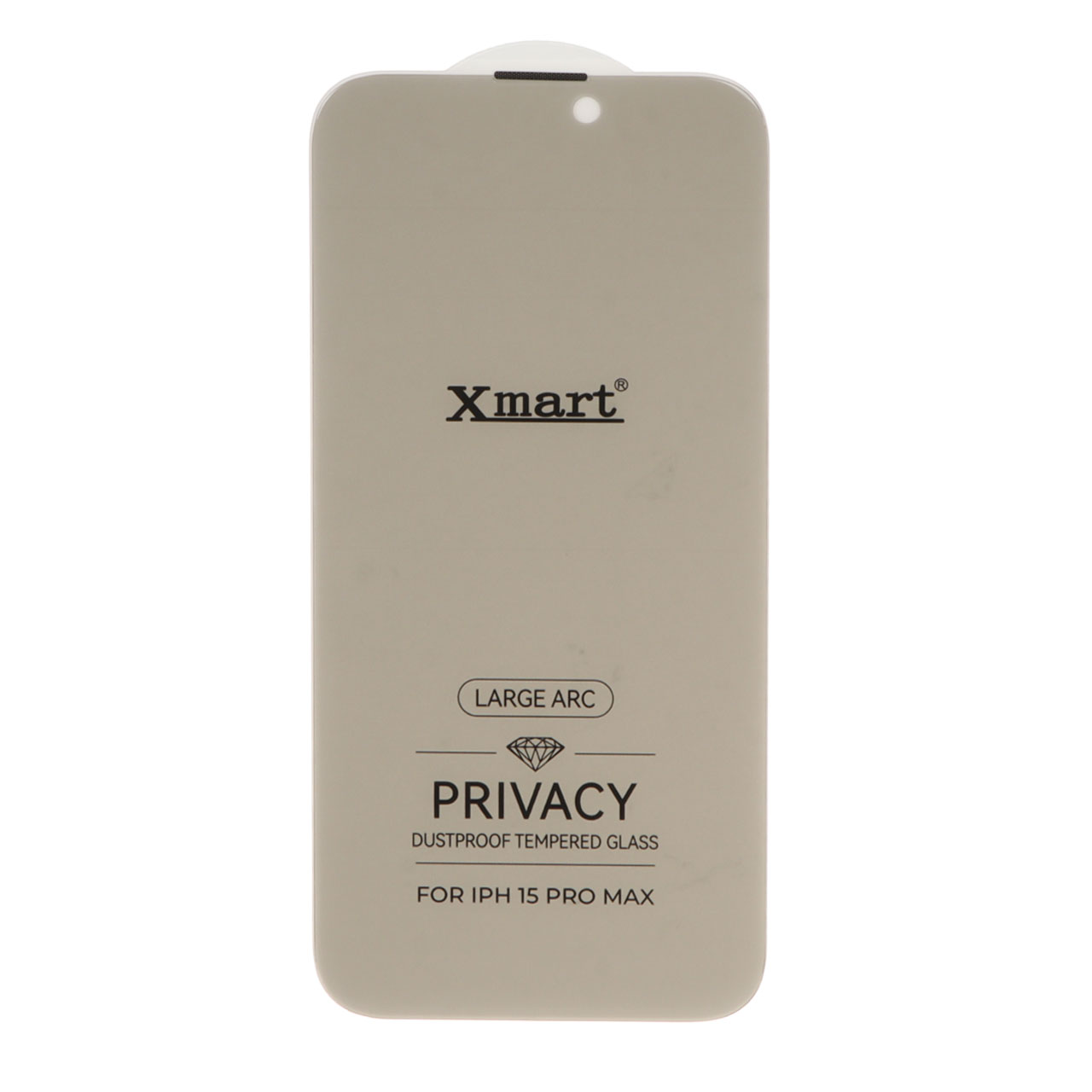 محافظ صفحه نمایش شیشه ای بدون حاشیه توری دار Xmart Privacy 3D Large Arc مدل Apple iPhone 16Pro Max