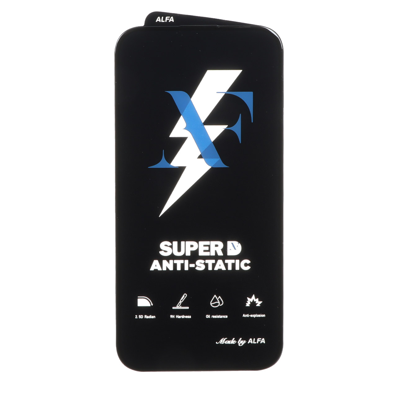 محافظ صفحه نمایش شیشه ای Super D Anti Static ALFA مدل Apple iPhone 16 / iPhone 15 / iPhone 14 Pro