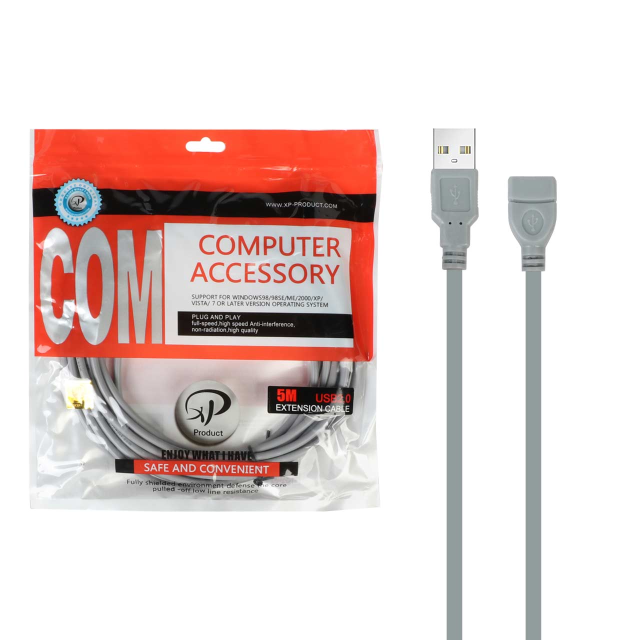 کابل افزایش طول 5 متری - XP Product USB 2.0