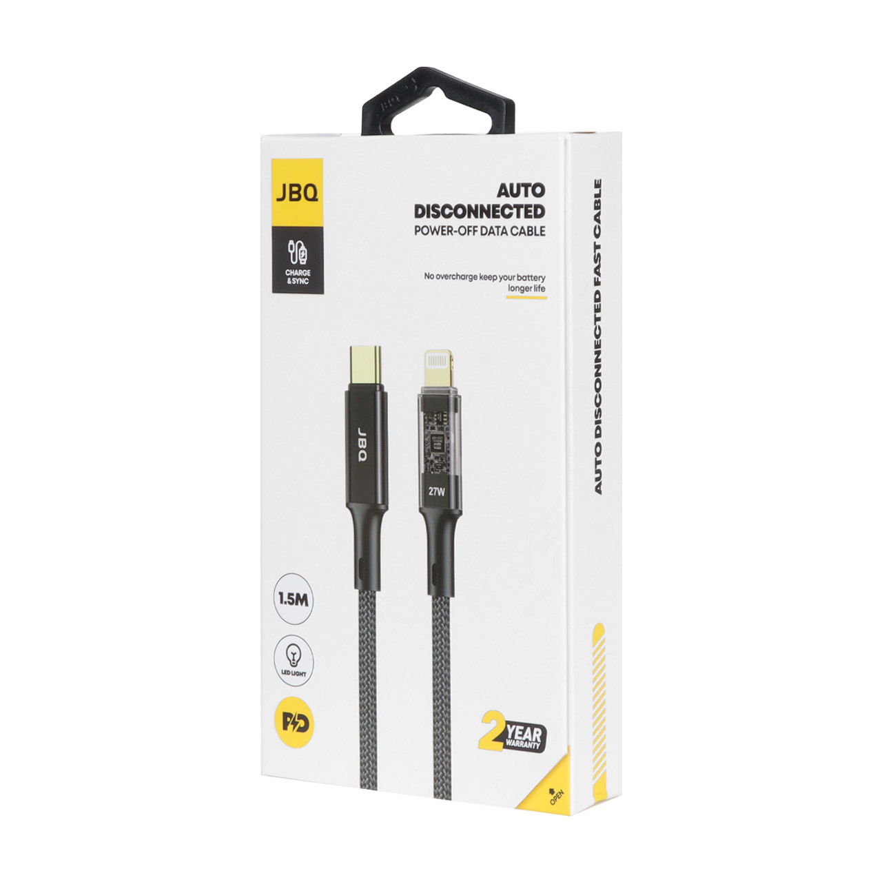 کابل شارژ 1.5 متری PD و فست JBQ Type-C to Lightning مدل CA-728 - مشکی