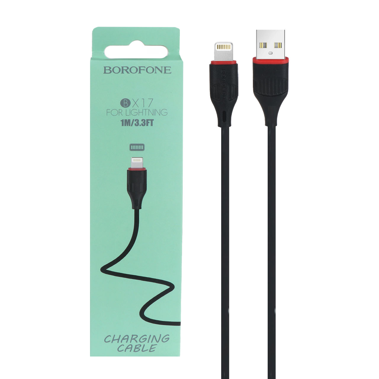 کابل شارژ آیفون BOROFONE مدل BX17-مشکی
