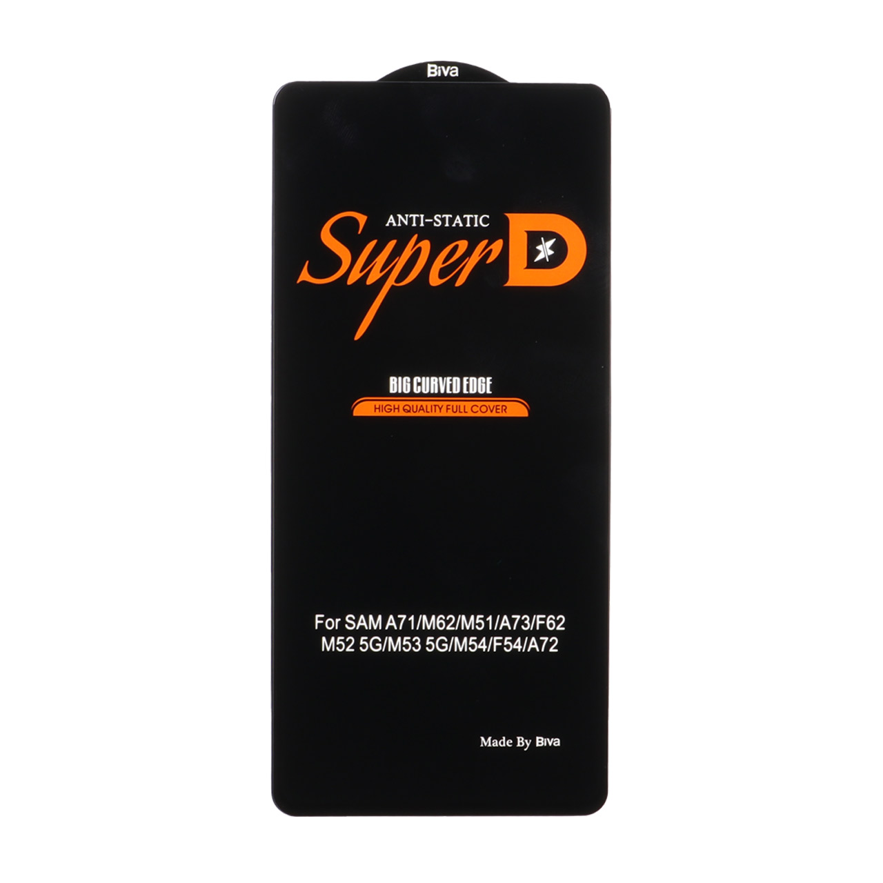 محافظ صفحه نمایش شیشه ای Super D Anti Static Biva مدل  A71 / A72 / A73 / M51 / M52 / M53 / M54 / M62 / Note 12 Pro 5G / Note 12 Pro Plus / Poco X5 Pro / Poco F5