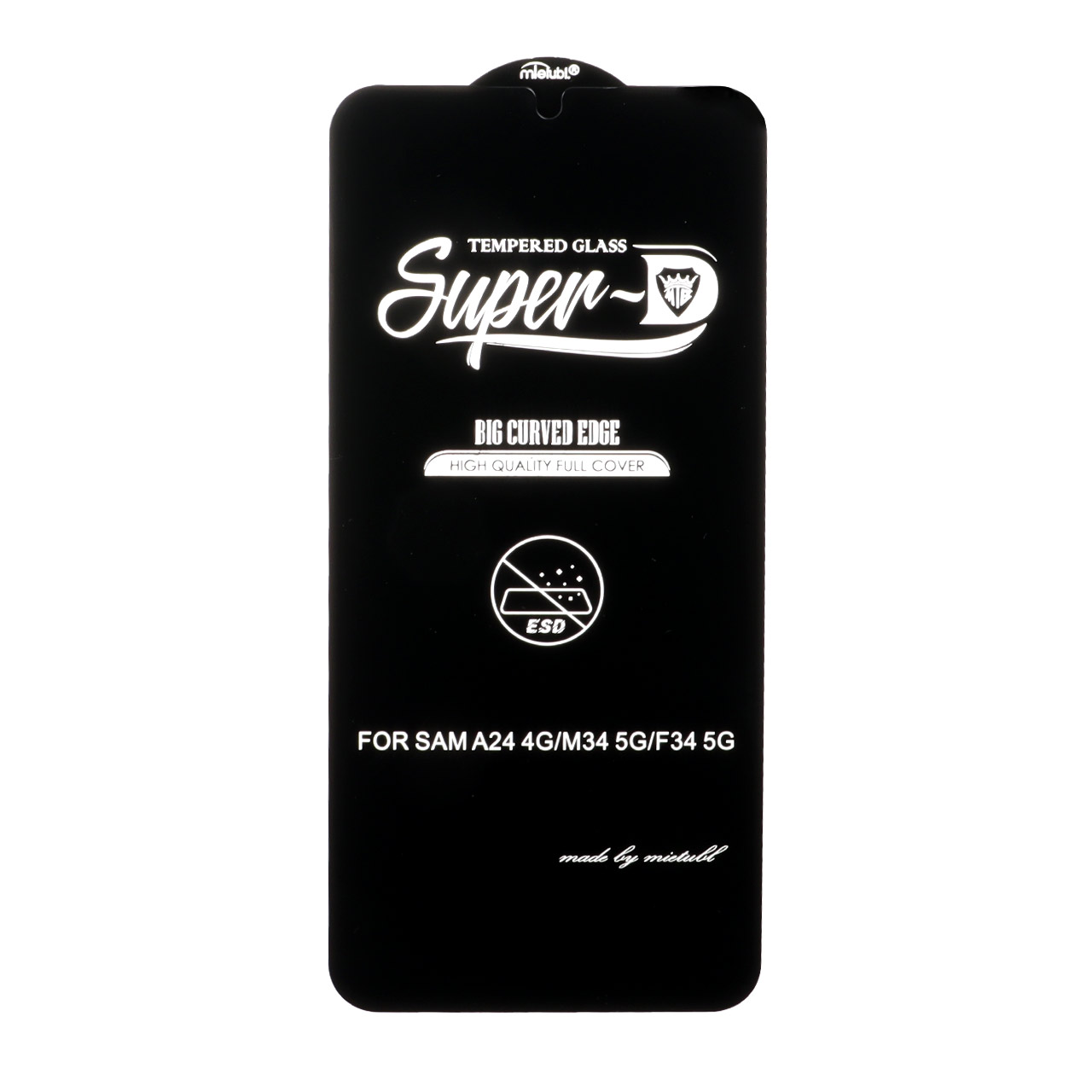 محافظ صفحه نمایش شیشه ای Samsung Galaxy A15 / A25 / A24 / M34 / F34 - Full Cover Super D Mietubl - مشکی  NTC ORG