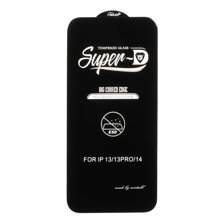 محافظ صفحه نمایش شیشه ای iPhone 13 / iPhone 13 Pro / iPhone 14 / 16e - Full Cover Super D Mietubl - ESD - - NTC ORG