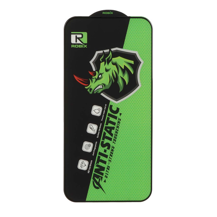 محافظ صفحه نمایش شیشه ای Full Cover Robix Anti Static ESD مدل / iPhone 14/ iPhone 13 / iPhone 13 Pro