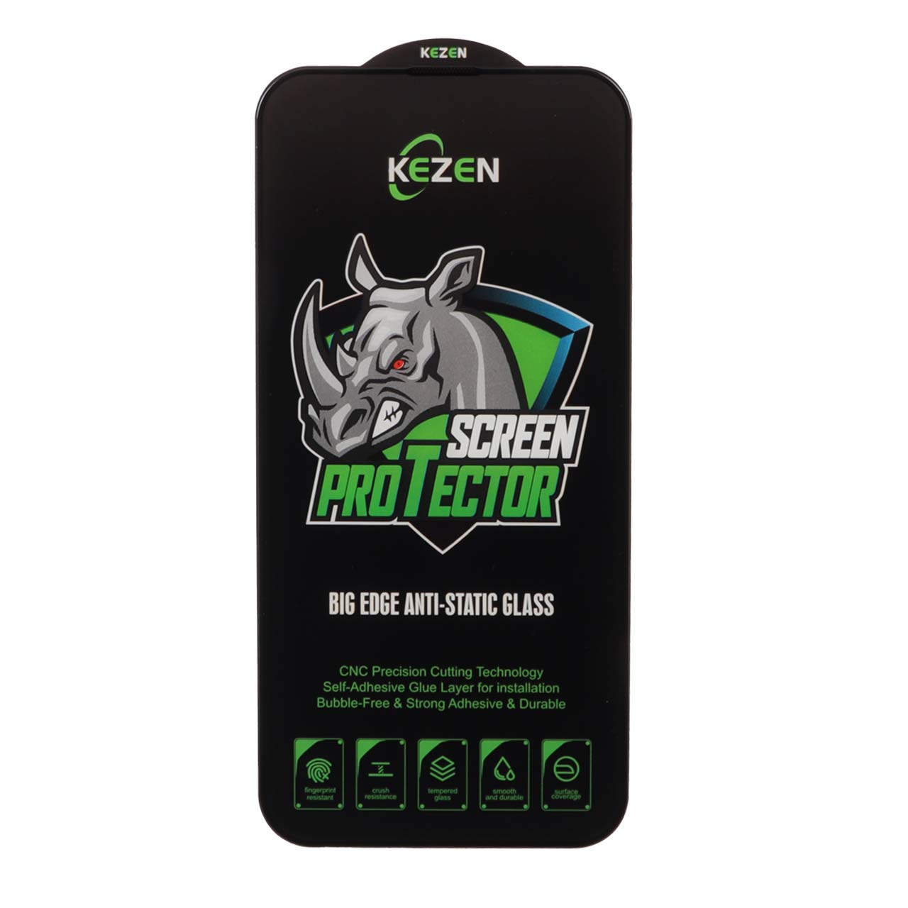 محافظ صفحه نمایش شیشه ای Full Cover Kezen Anti Static Big Edge مدل  iPhone 13 / iPhone 13 Pro / iPhone 14 / 16e
