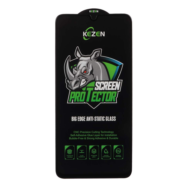 محافظ صفحه نمایش شیشه ای Full Cover Kezen Anti Static Big Edge مدل Samsung Galaxy A15 / A25 / A24 / M34 / F34