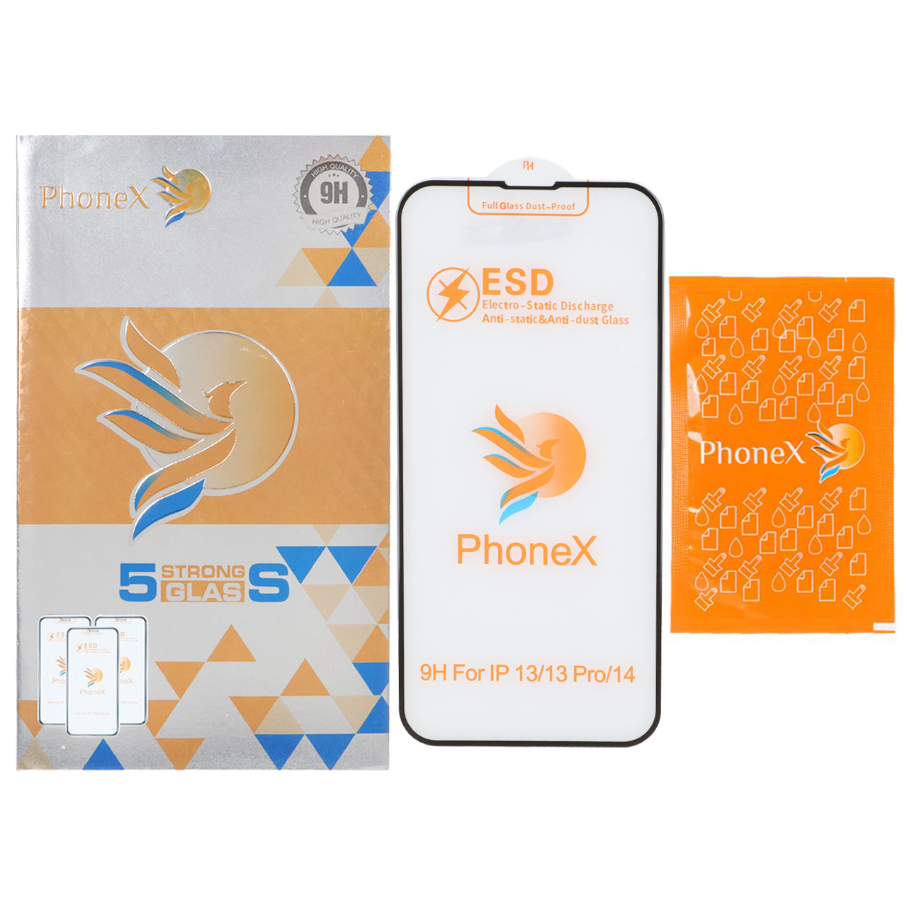محافظ صفحه نمایش شیشه ای  - Phonex  Apple iPhone 13 / iPhone 13 Pro / iPhone 14 / 16e (پک دار)