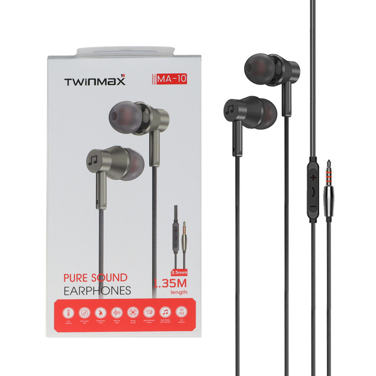 هندزفری باسیم TwinMax - مشکی - MMX