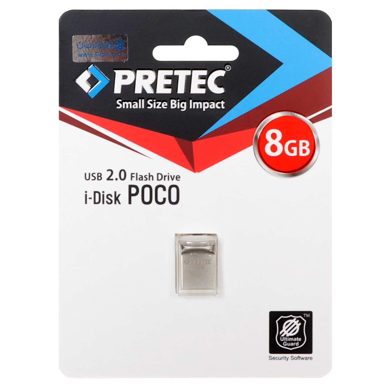 Pretec Poco USB 2.0 Flash Memory - 8GB - نقره ای
