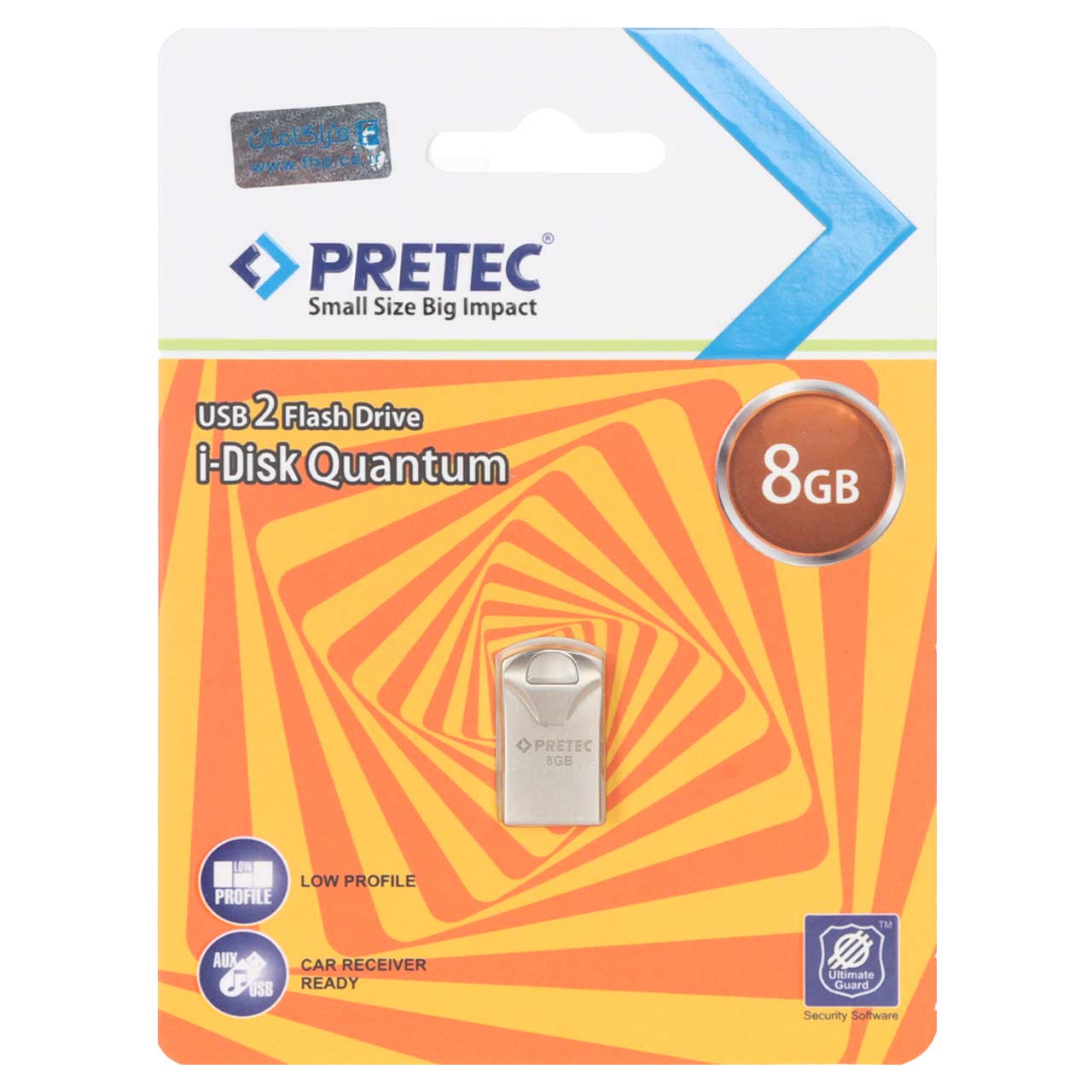Pretec i-Disk Quantum USB 2.0 Flash Memory - 8GB - نقره ای