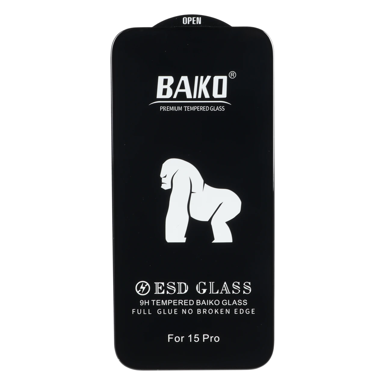 محافظ صفحه نمایش شیشه ای Anti Static - ESD Baiko مدل Apple iPhone 15 Pro