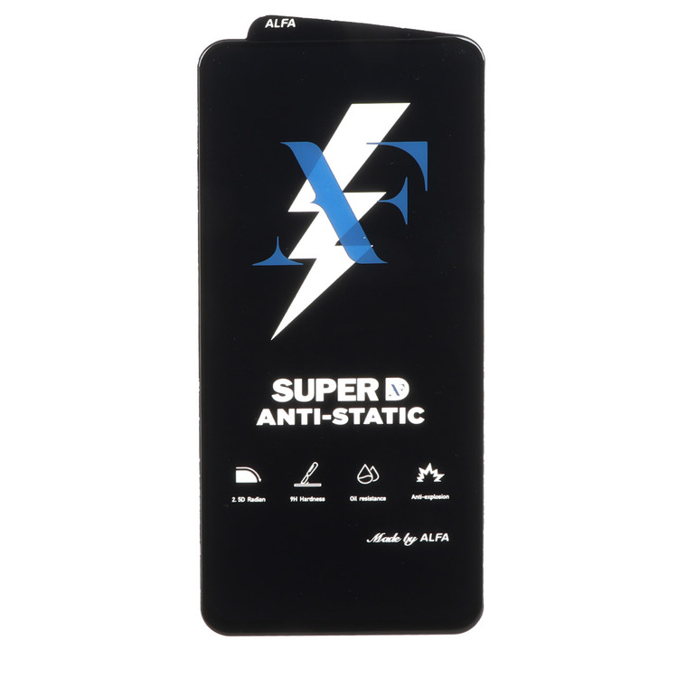 محافظ صفحه نمایش شیشه ای Full Cover Super alfa با چسب 330 مدل Samsung Galaxy A11 / M11 / Redmi Note 9 / Note 9t / Mi 11 lite / Mi 12 lite / Realme 7 / Realme 9