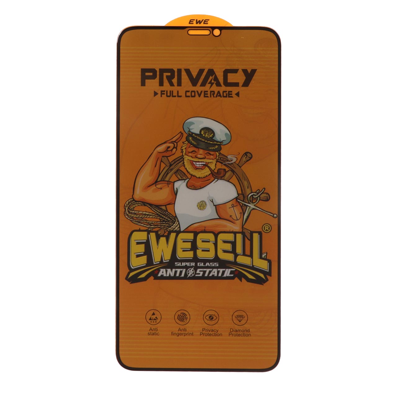 محافظ صفحه نمایش شیشه ای Full Cover ALFA Anti Static Privacy مدل Apple iPhone 11 Pro Max / iPhone X Max / iPhone Xs Max