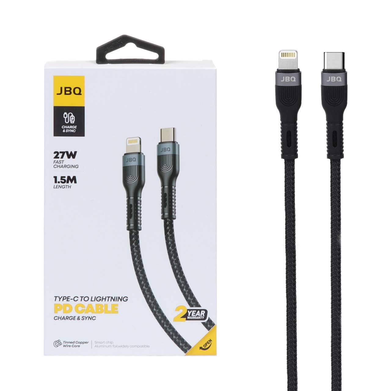 کابل شارژ 1.5 متری PD و فست JBQ Type-C to Lightning مدل CA-720 - مشکی
