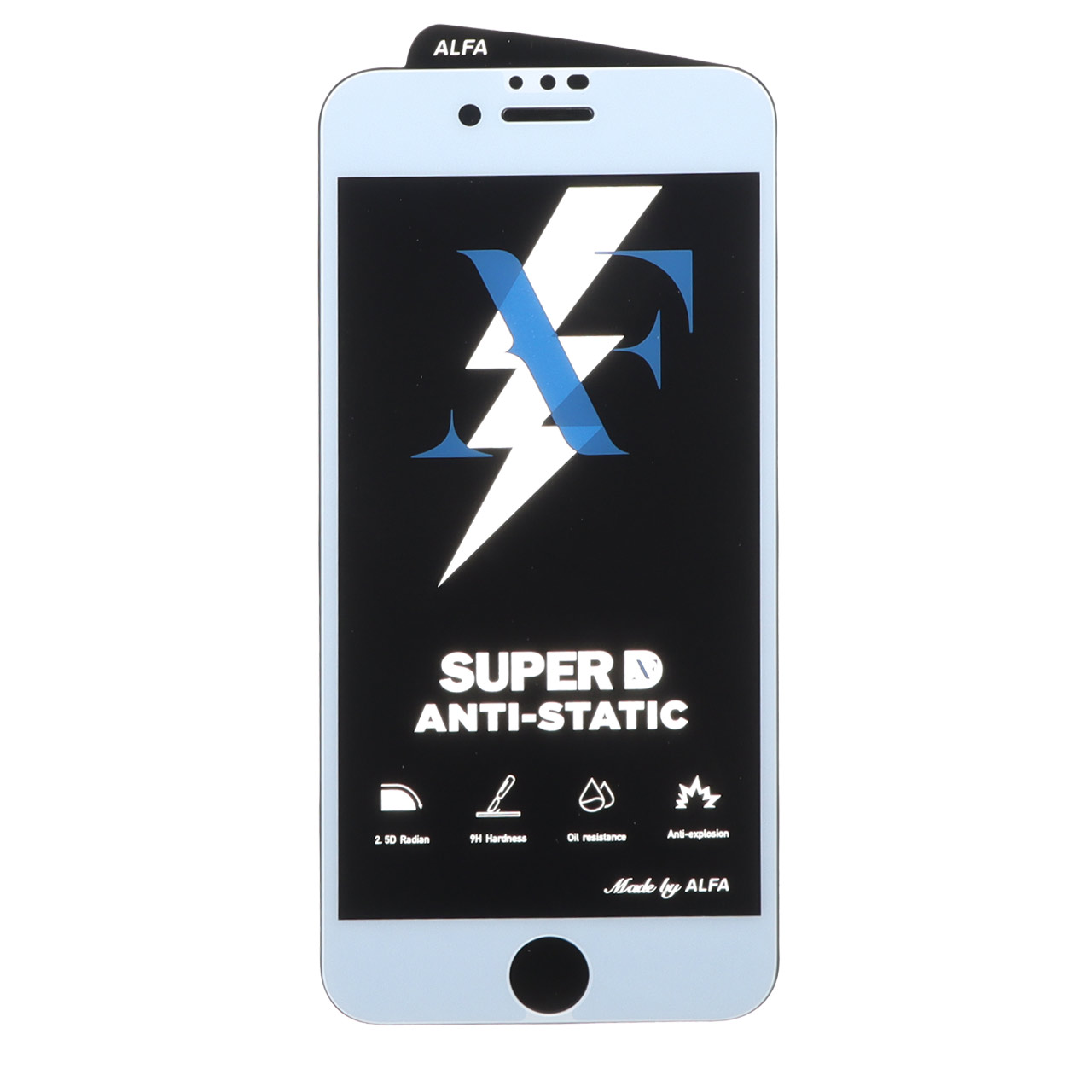 محافظ صفحه نمایش شیشه ای Super D Anti Static ALFA مدل  6 / iPhone 6S / iPhone 7 / iPhone 8 / iPhone SE 2020 / iPhone SE 2022